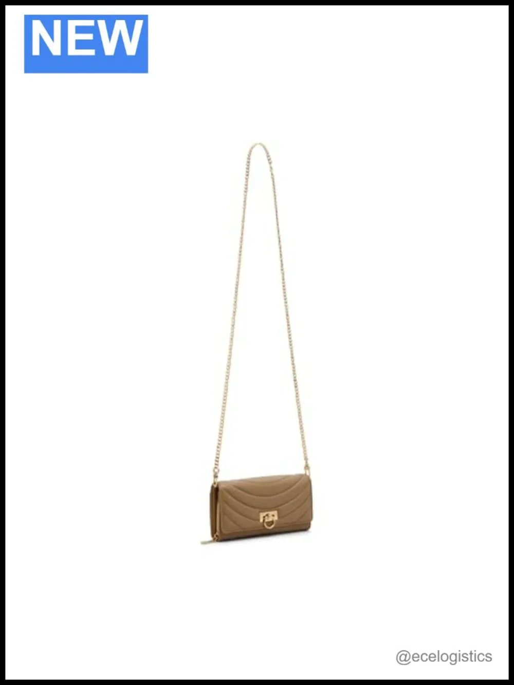 Quilted PVC Flap Crossbody with Bifold Wallet, 2 Piece Gift Set